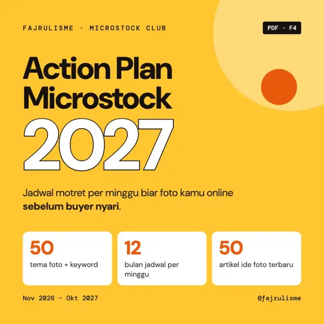 Action Plan Microstock 2027 dari Fajrulisme